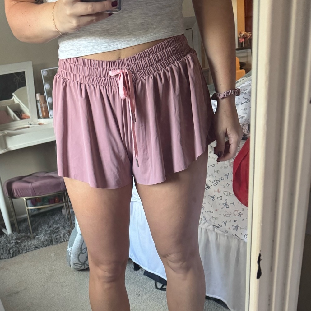 Pink Flowy Athletic Shorts Amazon